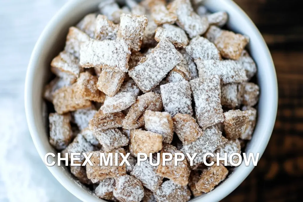 CHEX MIX PUPPY CHOW centered hero view, clean and uncluttered