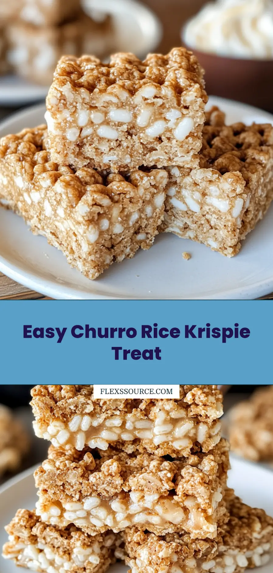 CHURRO RICE KRISPIE TREAT centered hero view, clean and uncluttered