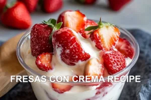 Easy Fresas Con Crema Recipe: Fresh and Delicious FRESAS CON CREMA RECIPE centered hero view, clean and uncluttered