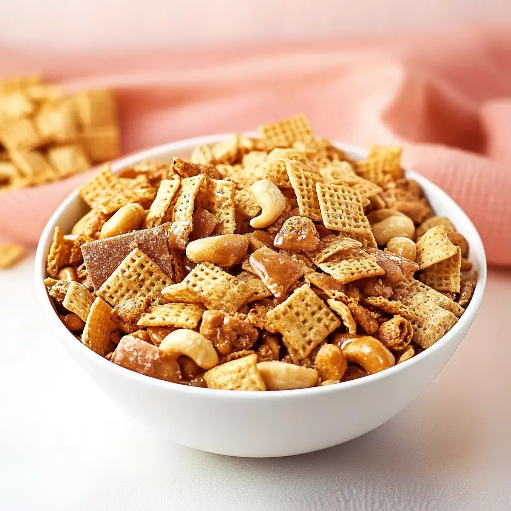 Brown Butter Chex Mix ingredients arranged together, ready for preparation