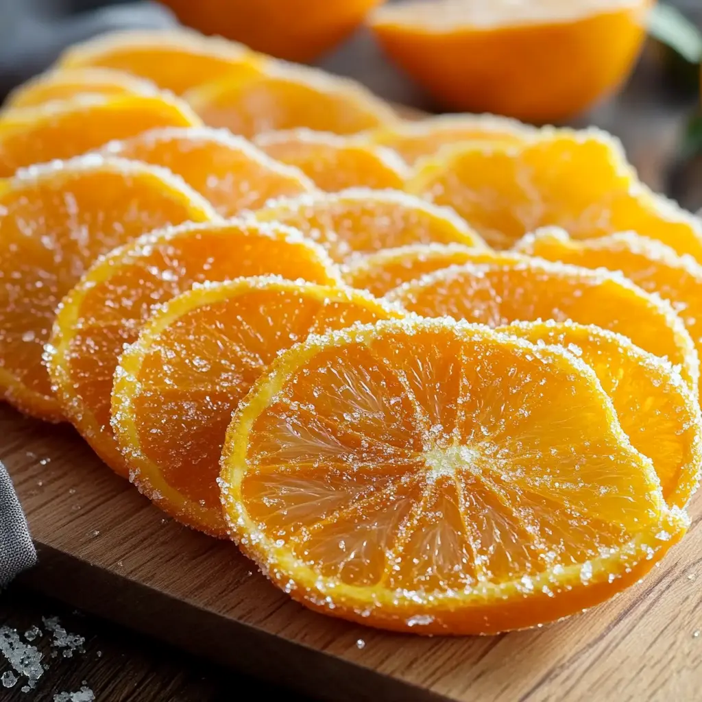 How to Make Candied Orange Slices Recipe Fresh 3 Candied orange slices ingredients arranged neatly on a clean surface