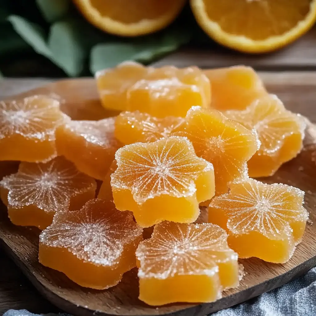 CLASSIC HOMEMADE ORANGE CANDY RECIPE centered hero view, clean and uncluttered