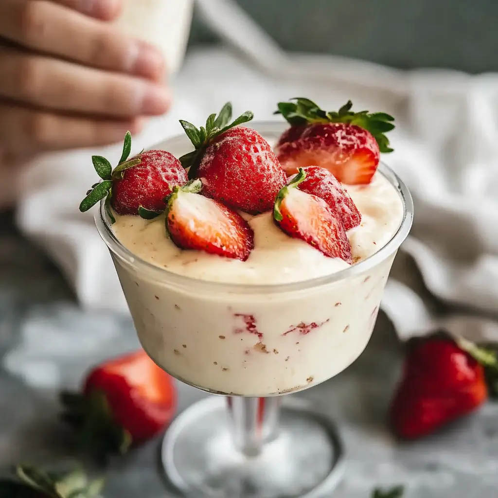 Fresh ingredients for Fresas con Crema recipe arranged neatly
