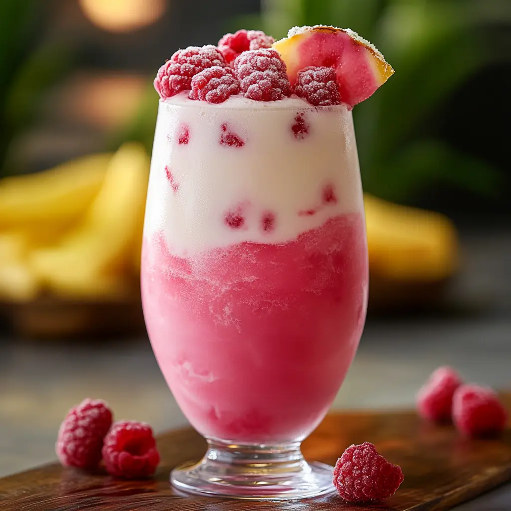 RASPBERRY COLADA TWIST centered hero view, clean and uncluttered