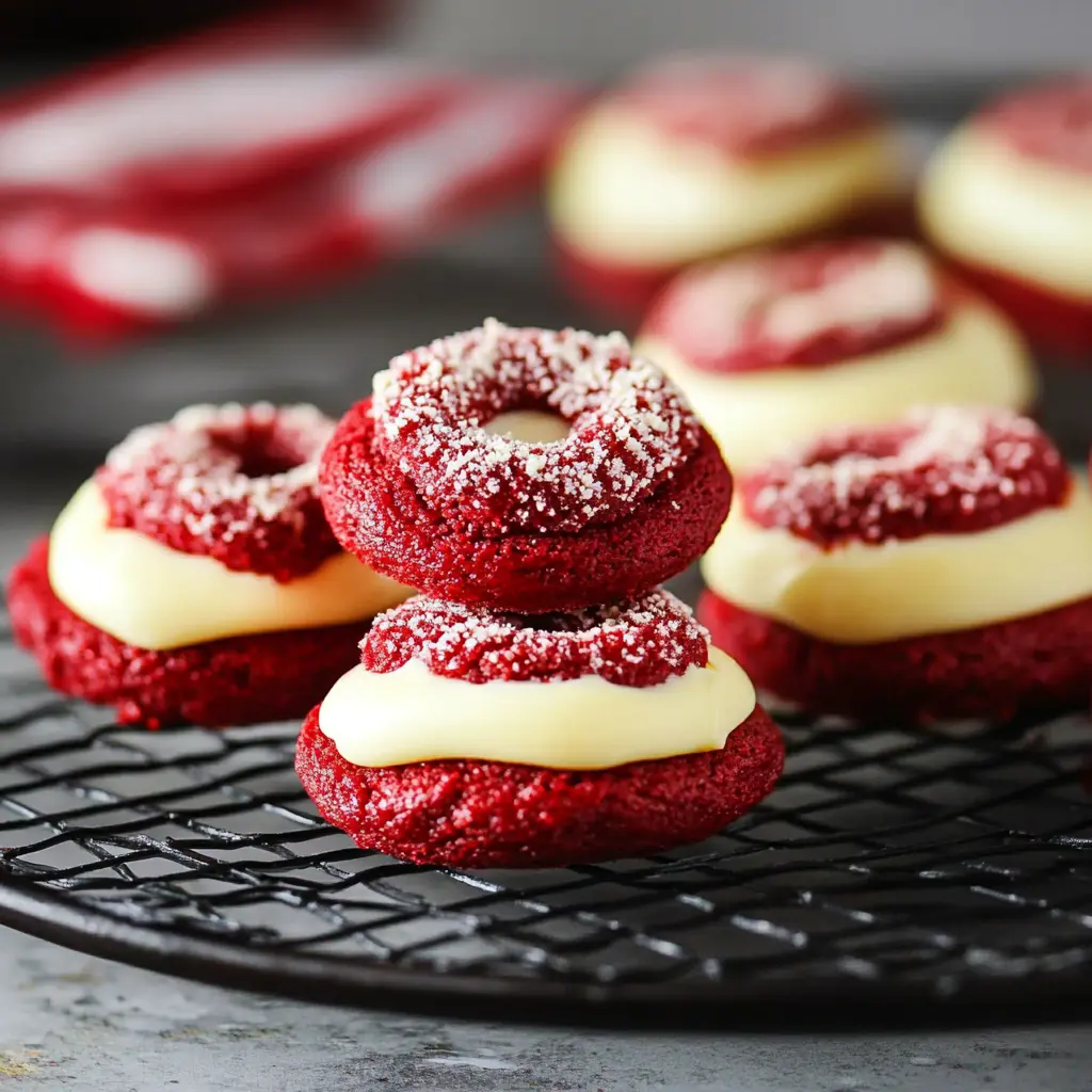 Ingredients laid out for Red Velvet Cream Cheese Thumbprints, clean and uncluttered