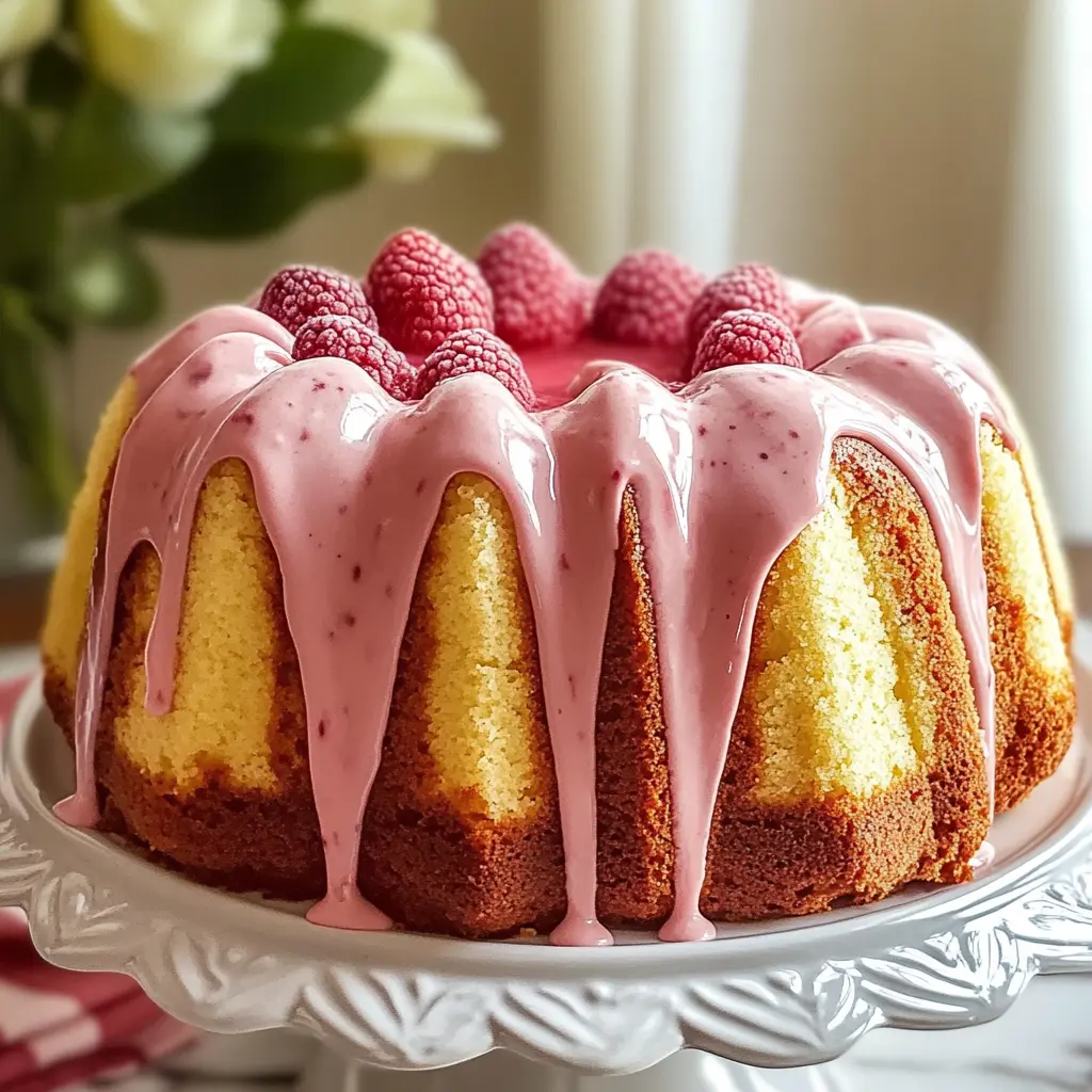 Irresistibly Easy Strawberry Milkshake Pound Cake How-To 3 STRAWBERRY MILKSHAKE POUND CAKE RECIPE centered hero view, clean and uncluttered