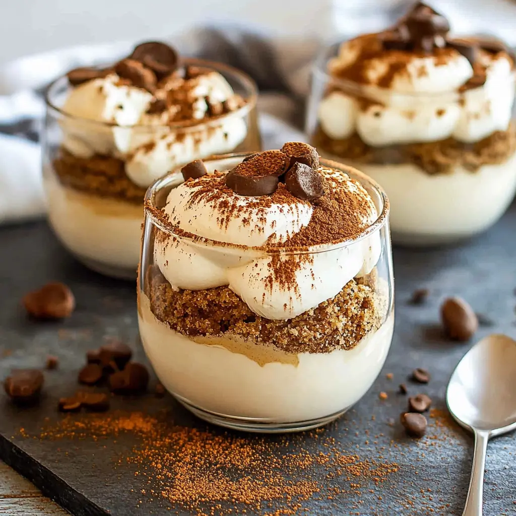 Ingredients for Tiramisu Cups displayed on a clean surface
