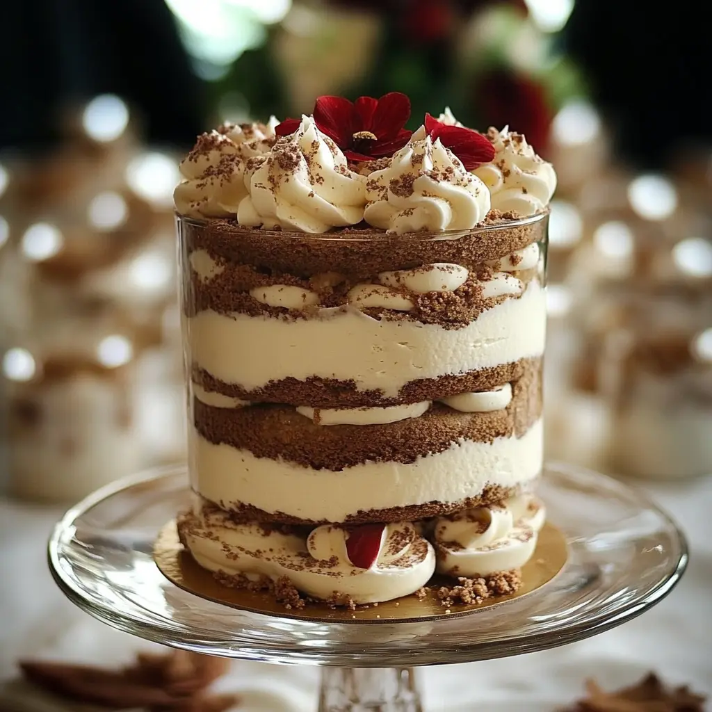 Tiramisu Wedding Cake centered hero view, clean and uncluttered
