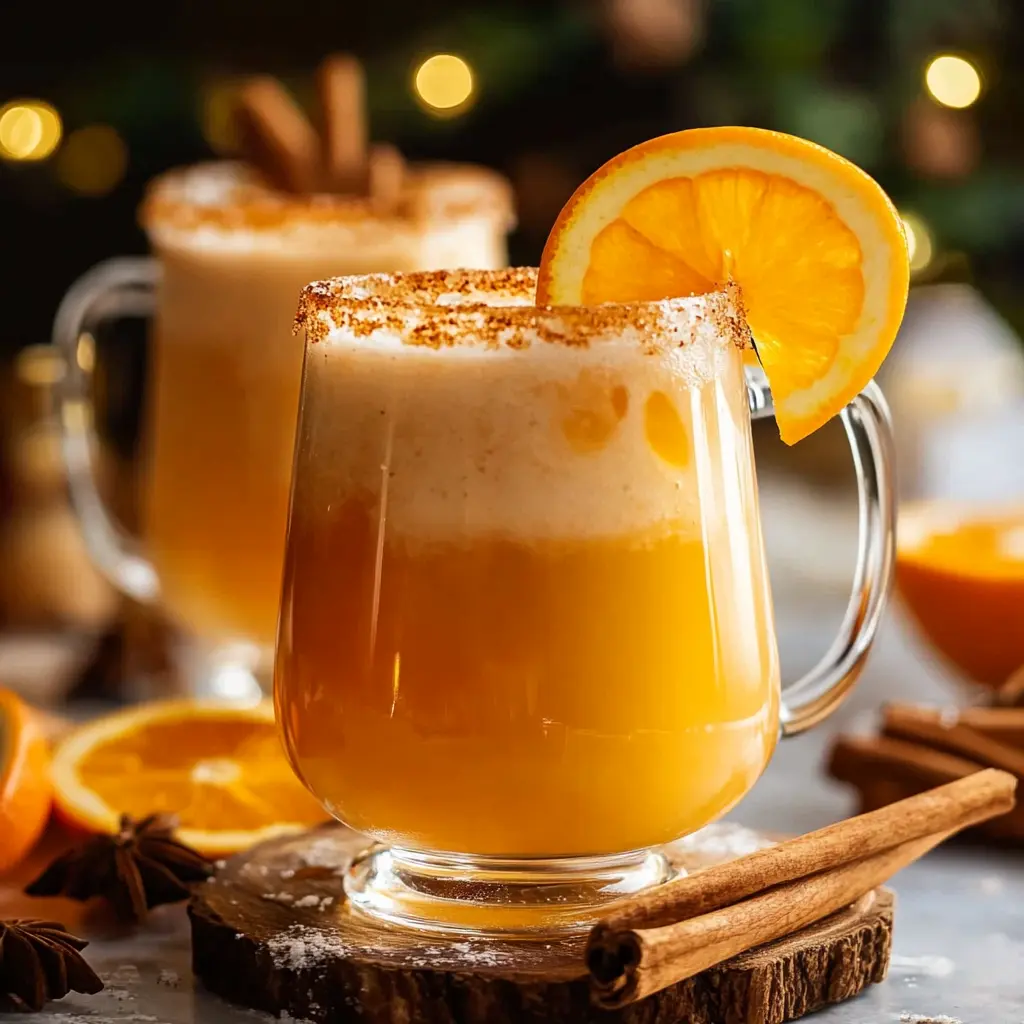 Ingredients laid out for Warm Cinnamon Orange Delight Mocktail recipe, clean and uncluttered