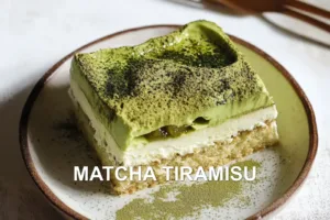 MATCHA TIRAMISU centered hero view, clean and uncluttered