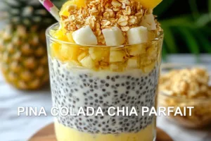 PINA COLADA CHIA PARFAIT centered hero view, clean and uncluttered