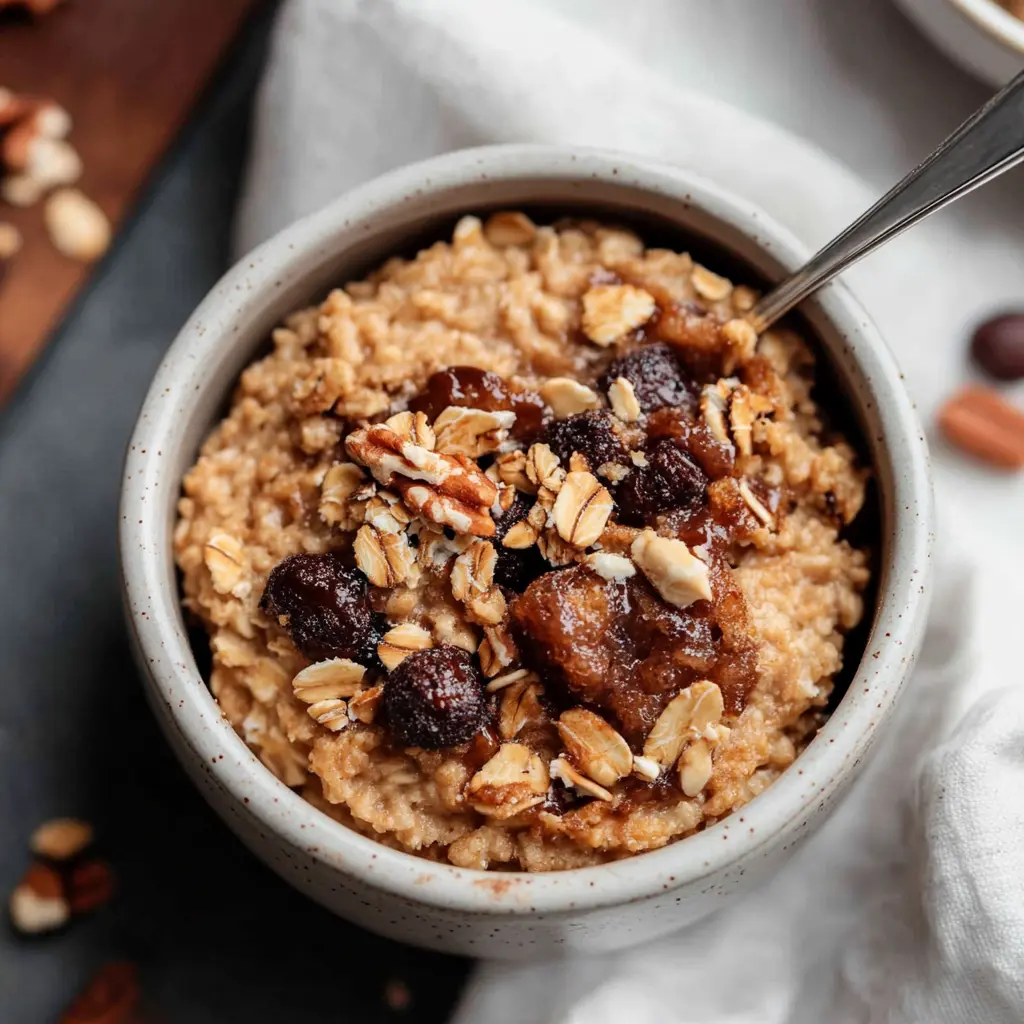 AIR FRYER BAKED OATS centered hero view, clean and uncluttered