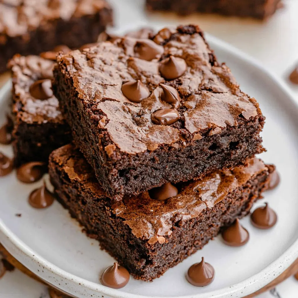 Air fryer brownies with fudgy center and crispy top