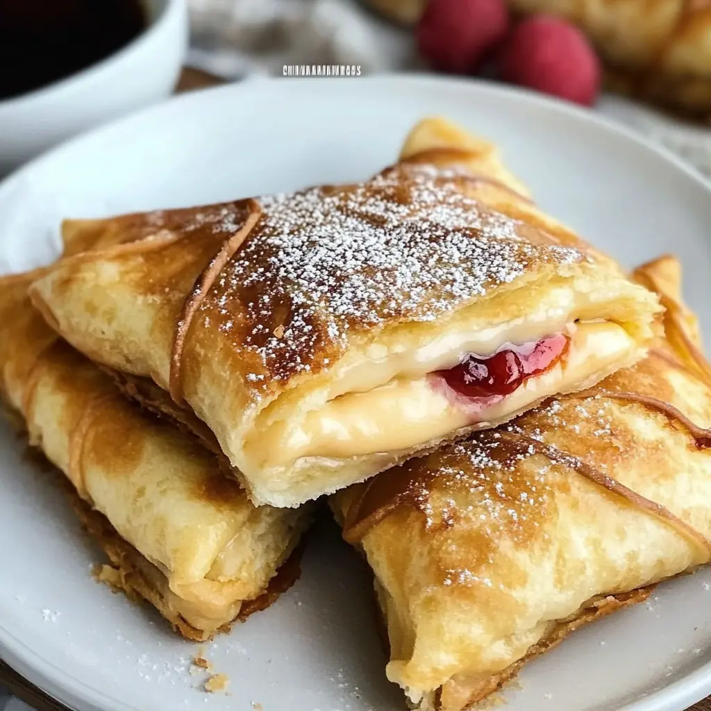 AIR FRYER CHEESECAKE CHIMICHANGAS centered hero view, clean and uncluttered