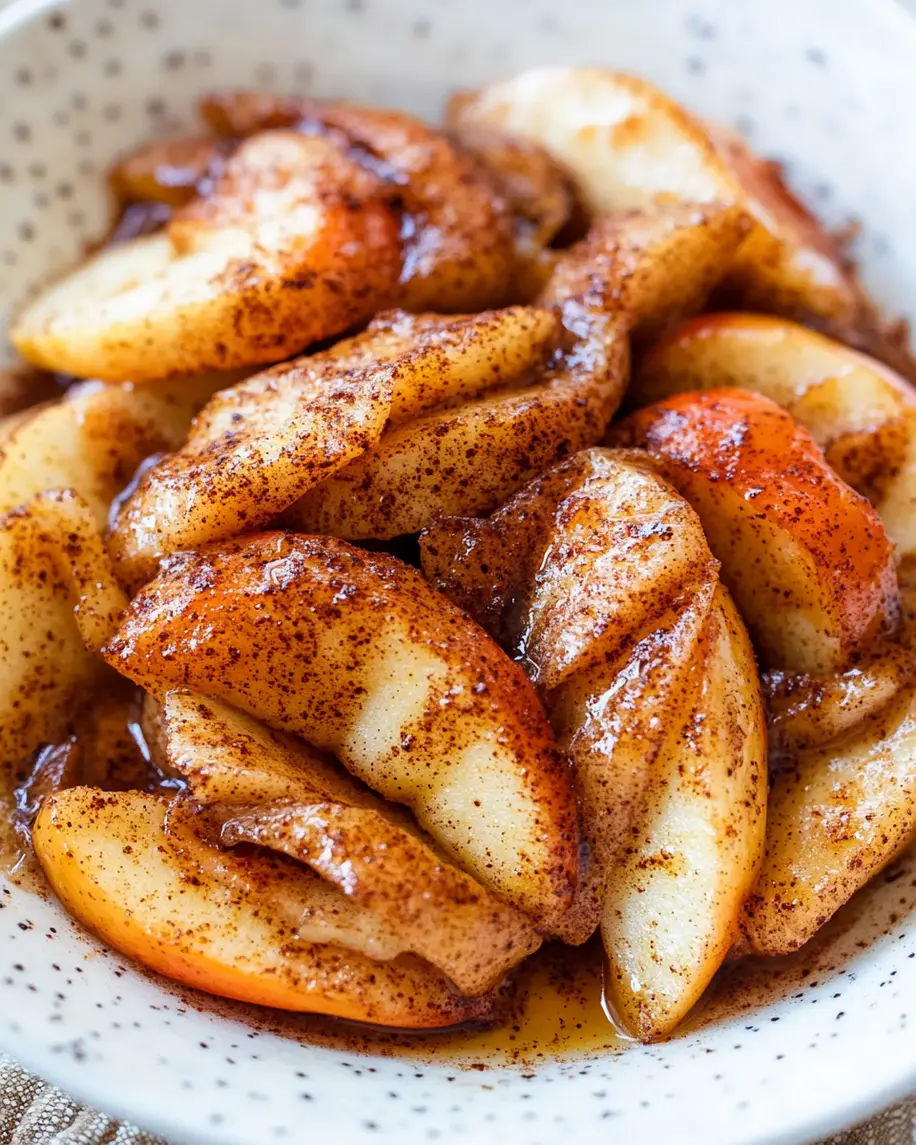 Air Fryer Cinnamon Apples Recipe Easy Quick and Delicious 3 Air Fryer Cinnamon Apples with caramelized edges and golden glaze