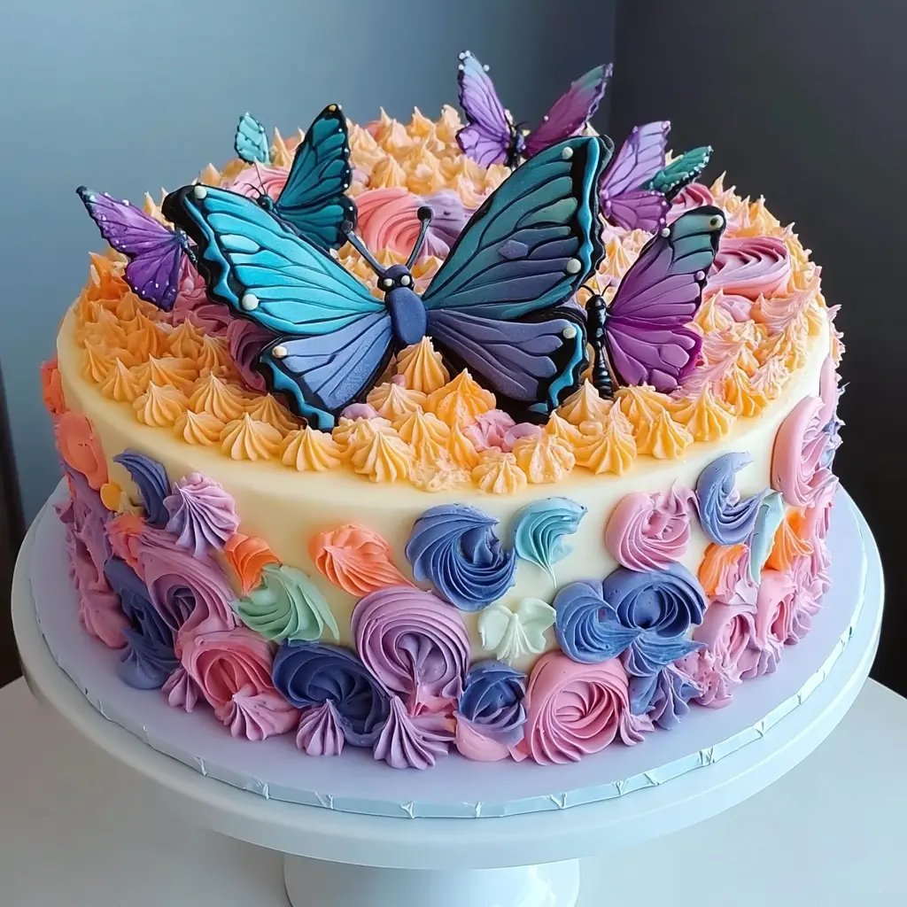 BUTTERFLY CAKE centered hero view, clean and uncluttered