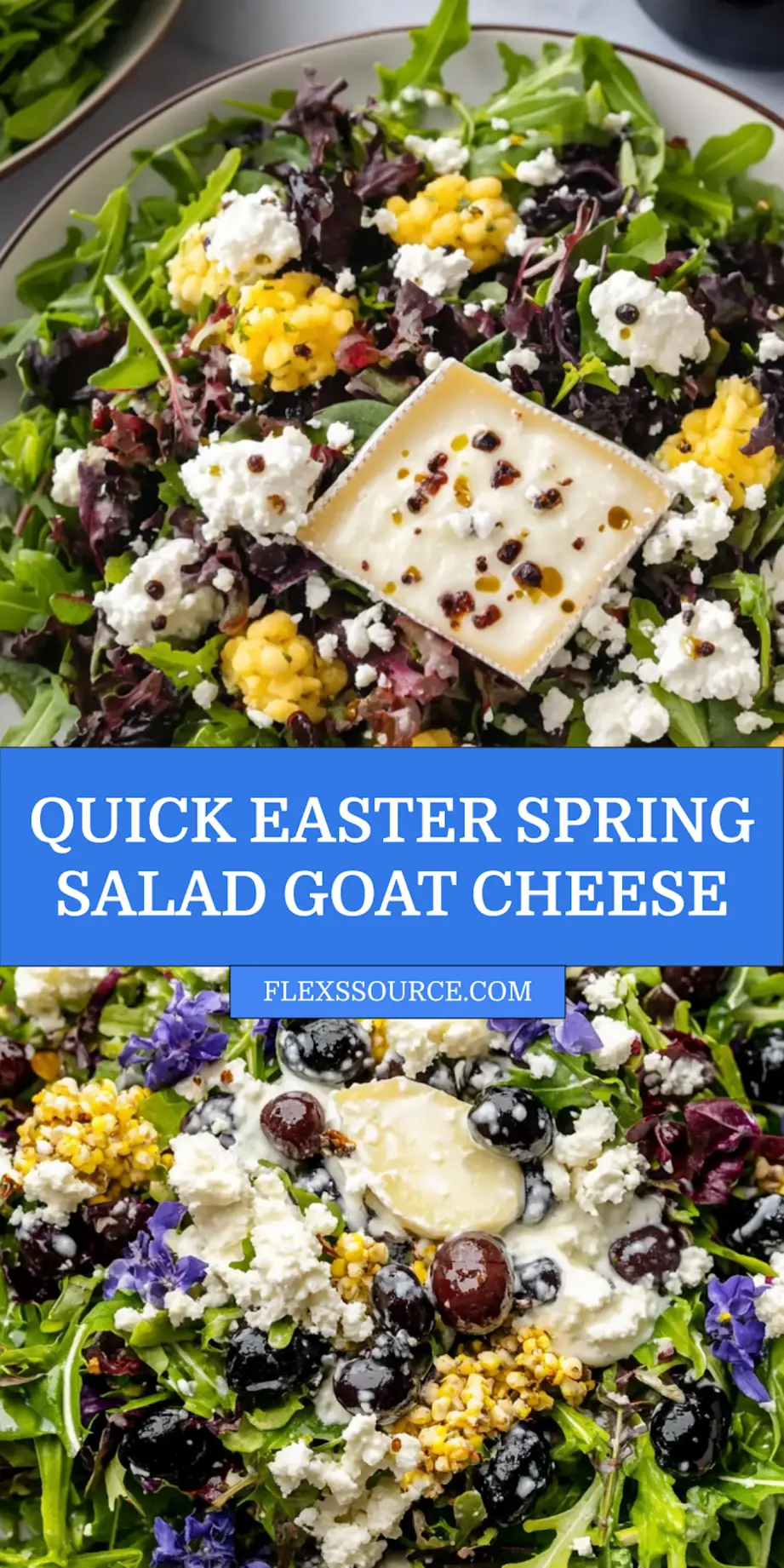 Easter Spring Salad with Goat Cheese Recipe Easy Fresh 4 Easter Spring Salad with Goat Cheese pin image showing vibrant colors and fresh ingredients