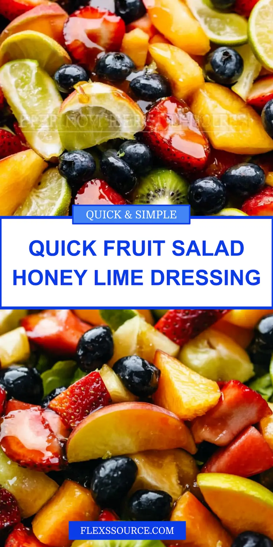 Best Fruit Salad with Honey Lime Dressing Recipe 4 FRUIT SALAD WITH HONEY LIME DRESSING centered hero view, clean and uncluttered