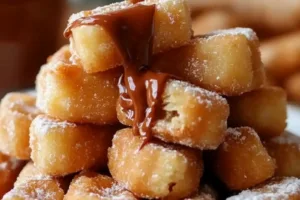 Nutty Churro Bites with Nutella Recipe Easy and Irresistible NUTTY CHURRO BITES WITH NUTELLA centered hero view, clean and uncluttered