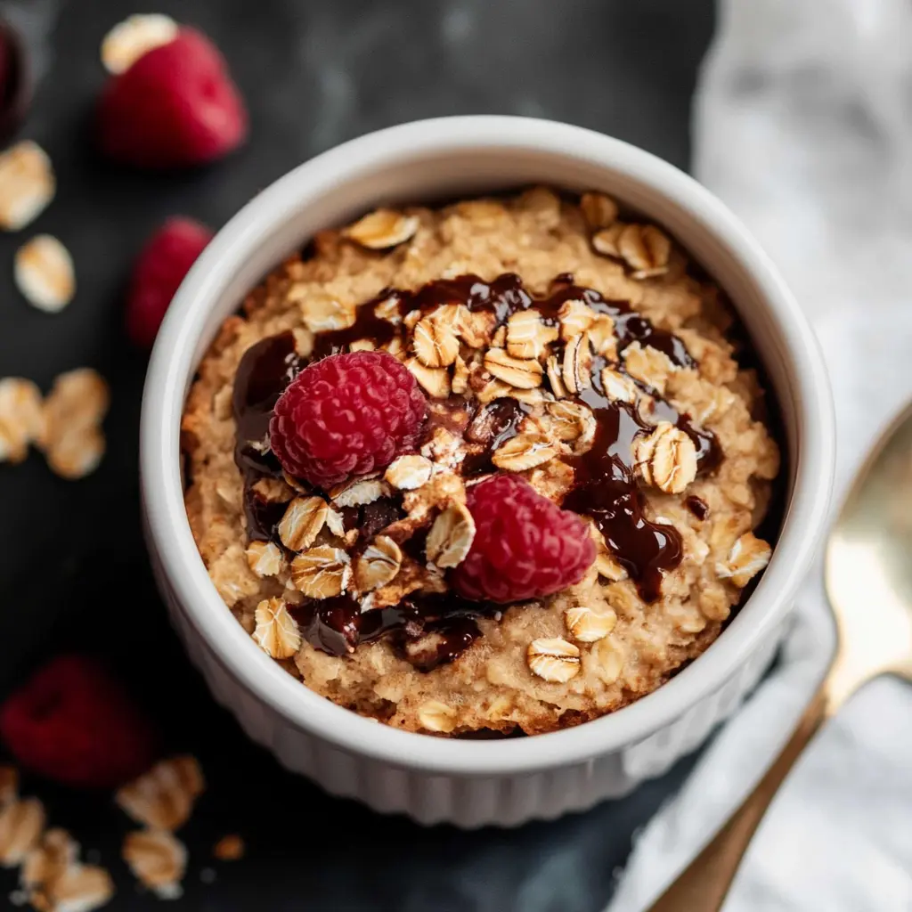 AIR FRYER BAKED OATS centered hero view, clean and uncluttered