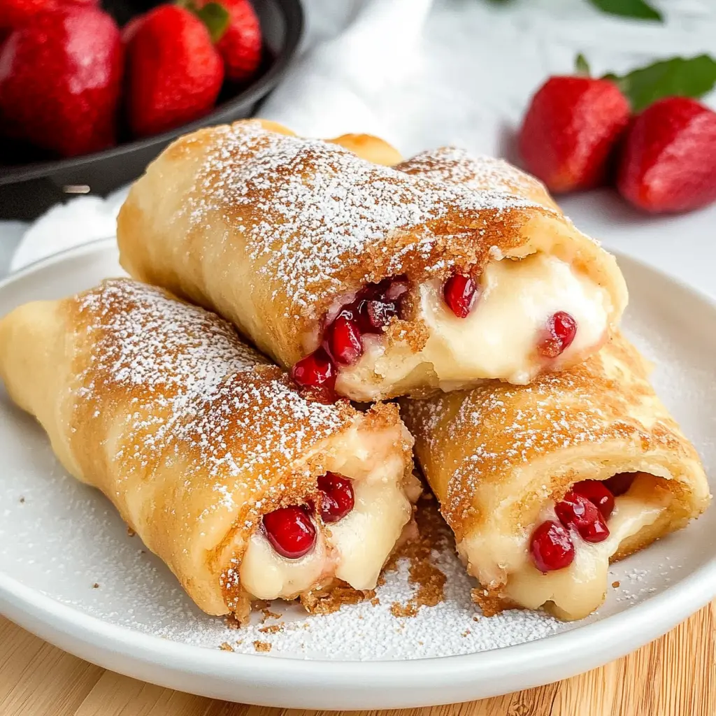 AIR FRYER CHEESECAKE CHIMICHANGAS centered hero view, clean and uncluttered