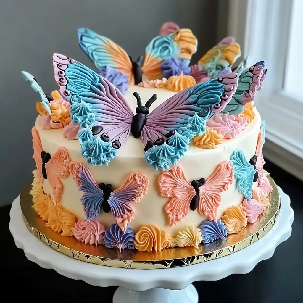 BUTTERFLY CAKE centered hero view, clean and uncluttered