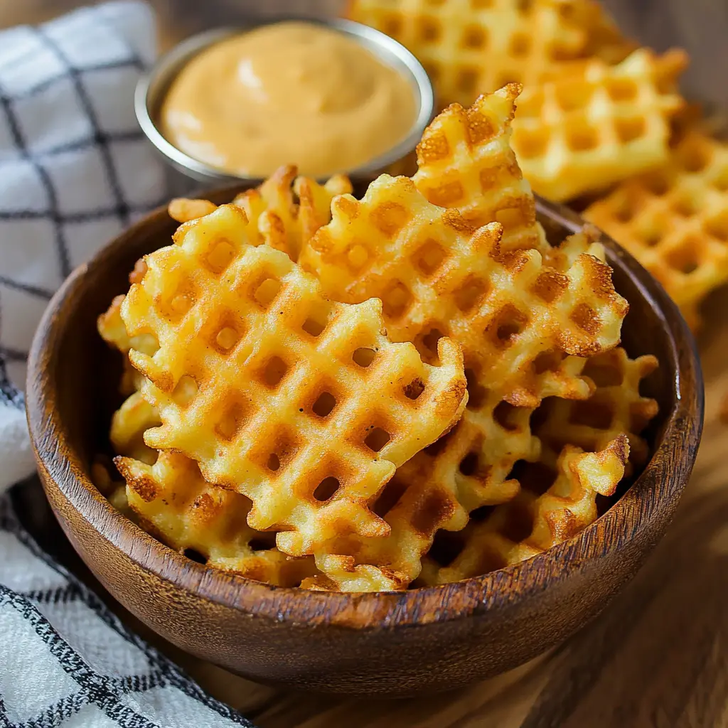 Chick fil A Waffle Fries Recipe Copycat Easy Homemade 2 CHICK FIL A WAFFLE FRIES RECIPE COPYCAT centered hero view, clean and uncluttered
