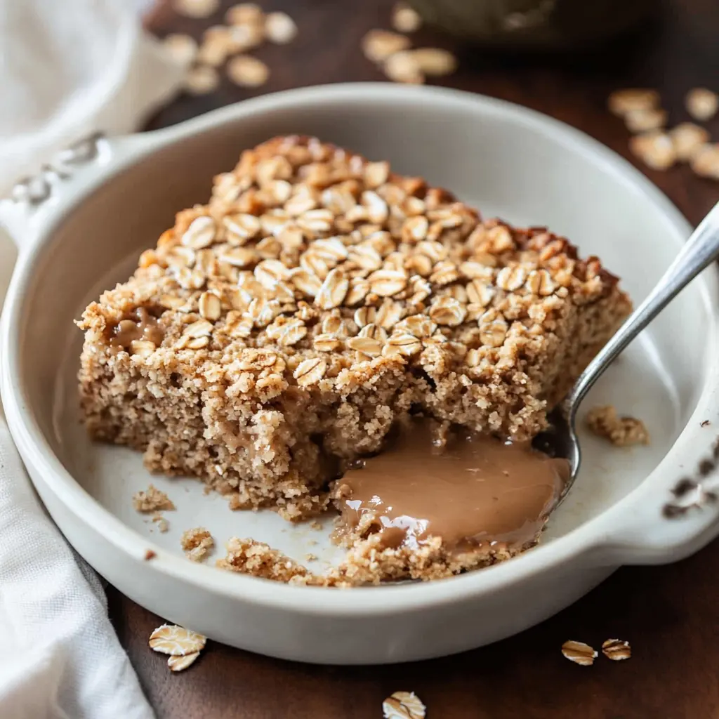 Coffee Cake Baked Oatmeal Recipe Easy and Irresistible 2 COFFEE CAKE BAKED OATMEAL centered hero view, clean and uncluttered