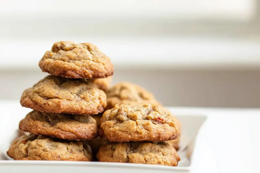 3 INGREDIENT SPICE CAKE MIX COOKIES centered hero view, clean and uncluttered