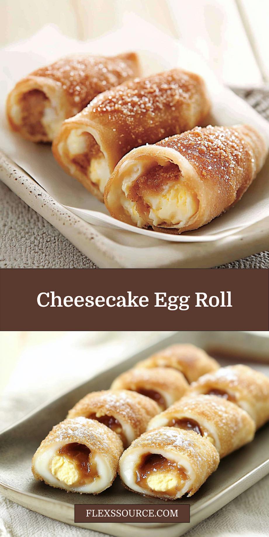 Air Fryer Cheesecake Egg Roll Recipe Quick and Easy 4 Air Fryer Cheesecake Egg Roll centered hero view, clean and uncluttered pin