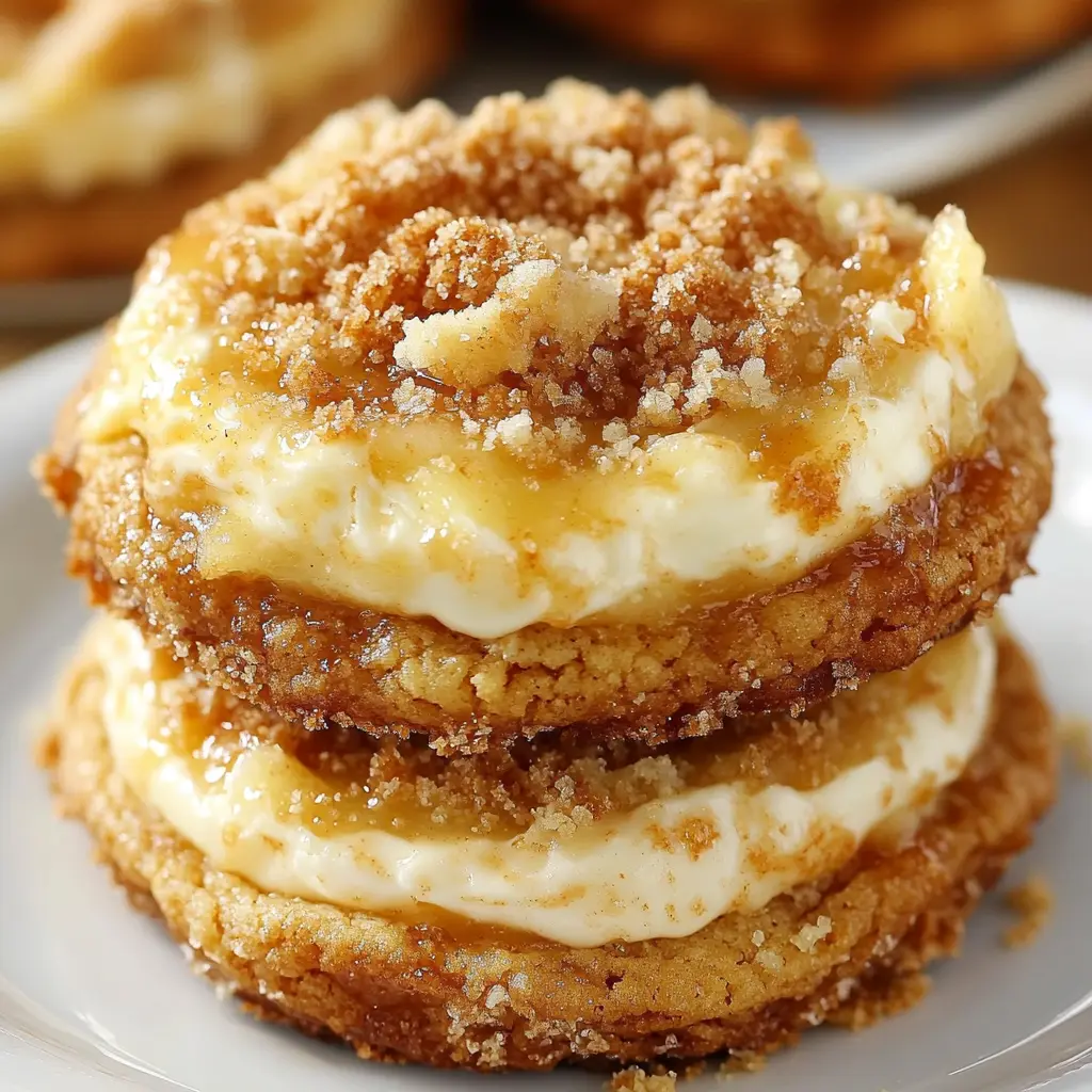 Apple Pie Cheesecake Cookies Recipe Easy and Delicious 3 APPLE PIE CHEESECAKE COOKIES centered hero view, clean and uncluttered