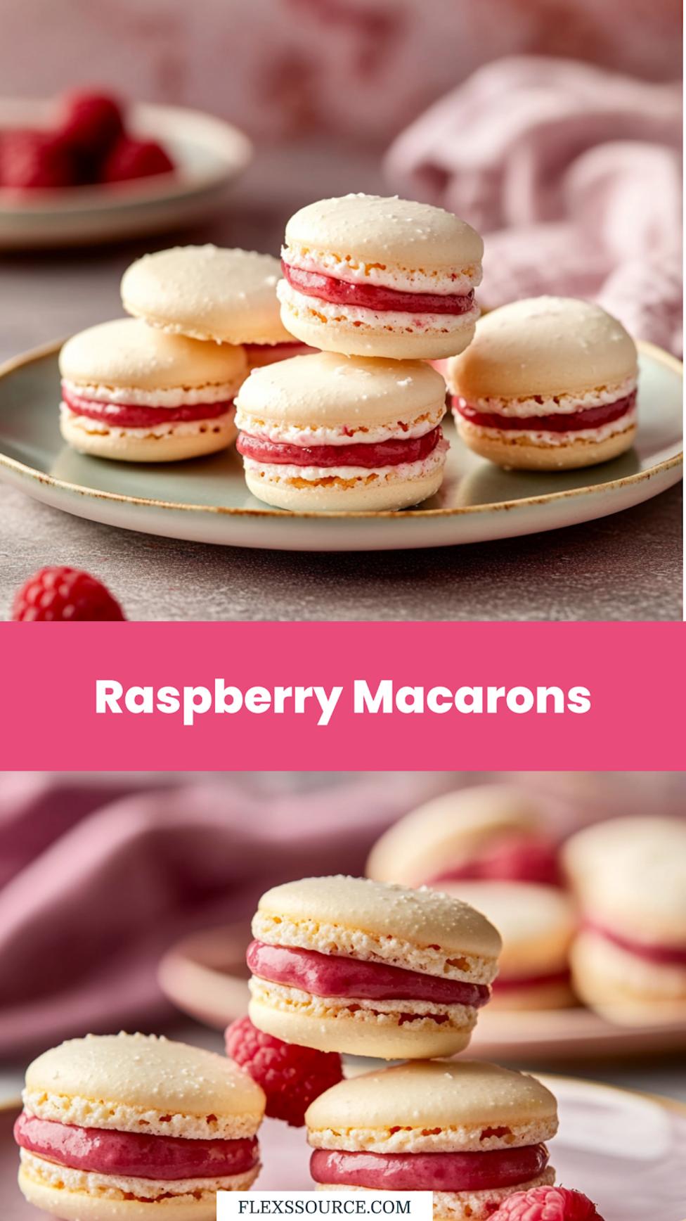 Best raspberry macarons recipe with perfect shells and buttercream