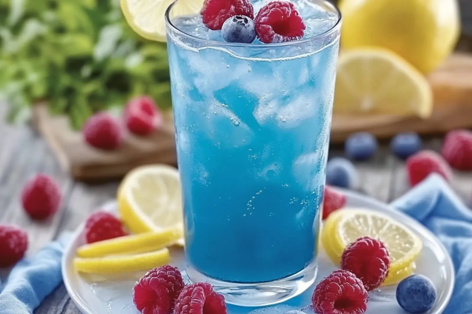 BLUE RASPBERRY LEMONADE centered hero view, clean and uncluttered