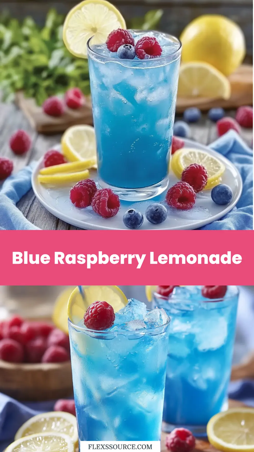 BLUE RASPBERRY LEMONADE centered hero view, clean and uncluttered_pin