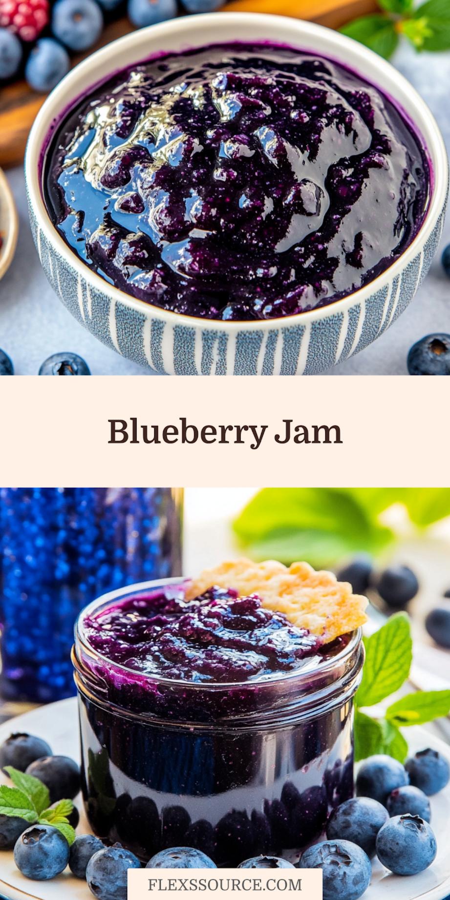 BLUEBERRY JAM centered hero view, clean and uncluttered