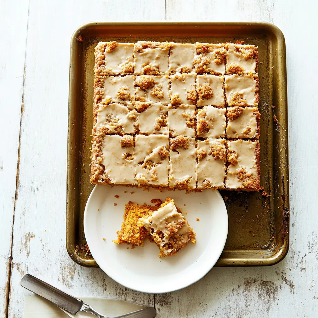 Carrot Cake Sheet Cake Easy Easter Dessert centered hero view, clean and uncluttered