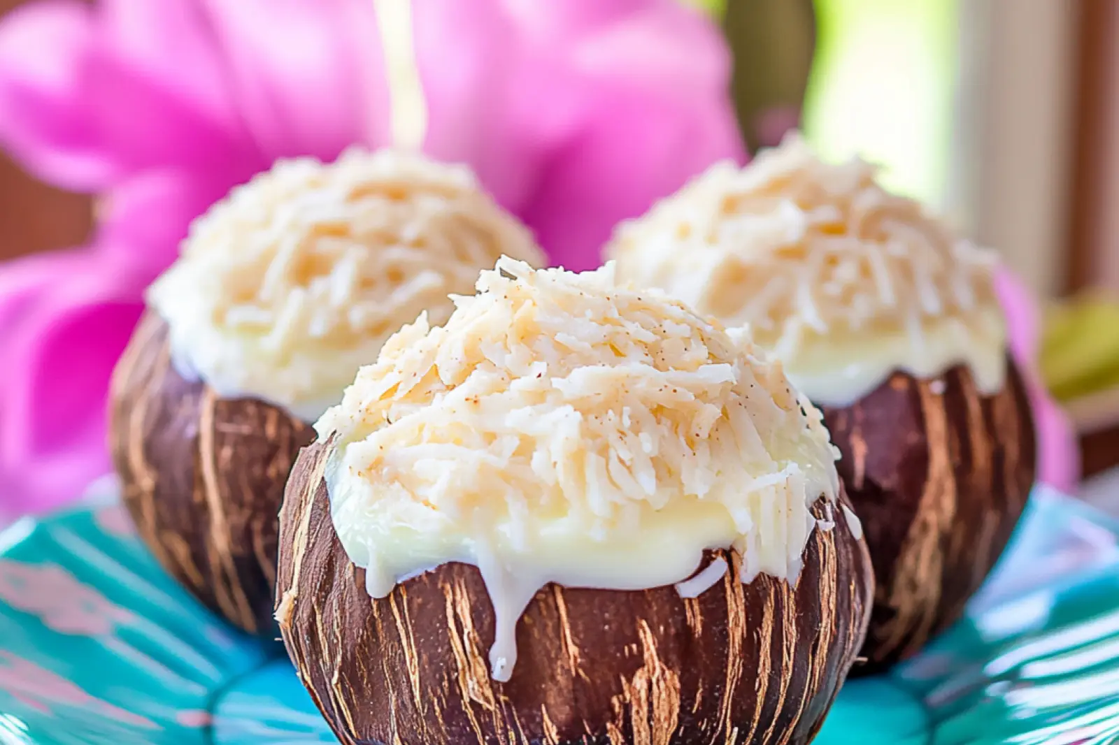 COCONUT EASTER EGGS centered hero view, clean and uncluttered