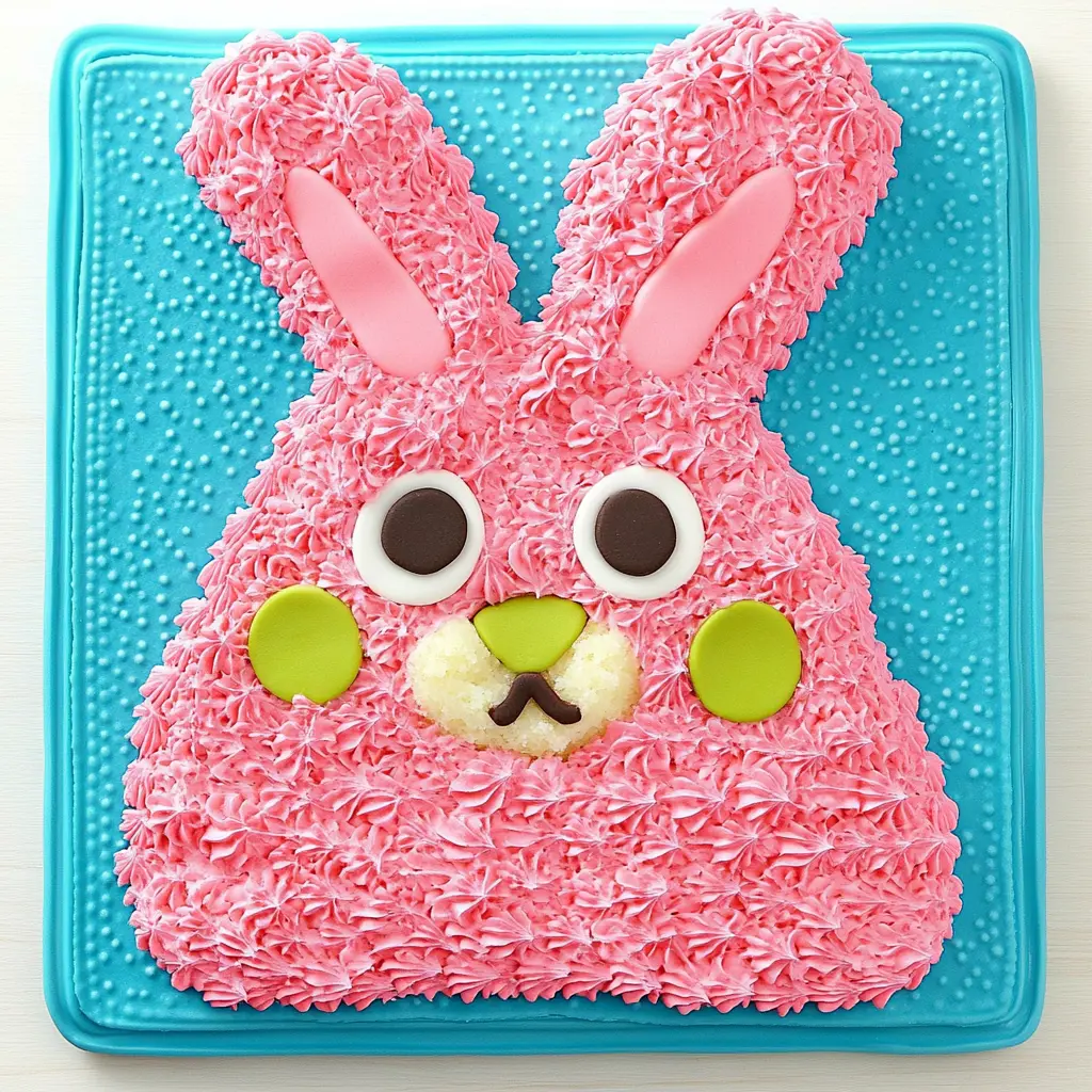 EASTER BUNNY CAKE centered hero view, clean and uncluttered