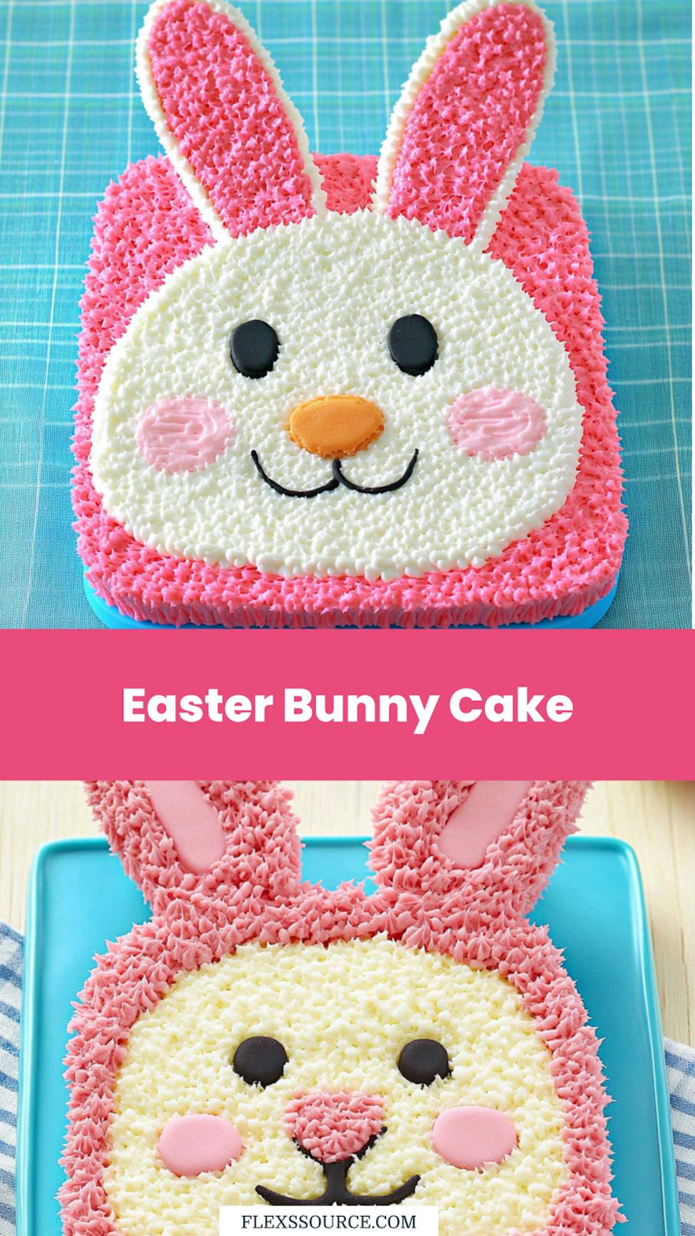 EASTER BUNNY CAKE centered hero view, clean and uncluttered