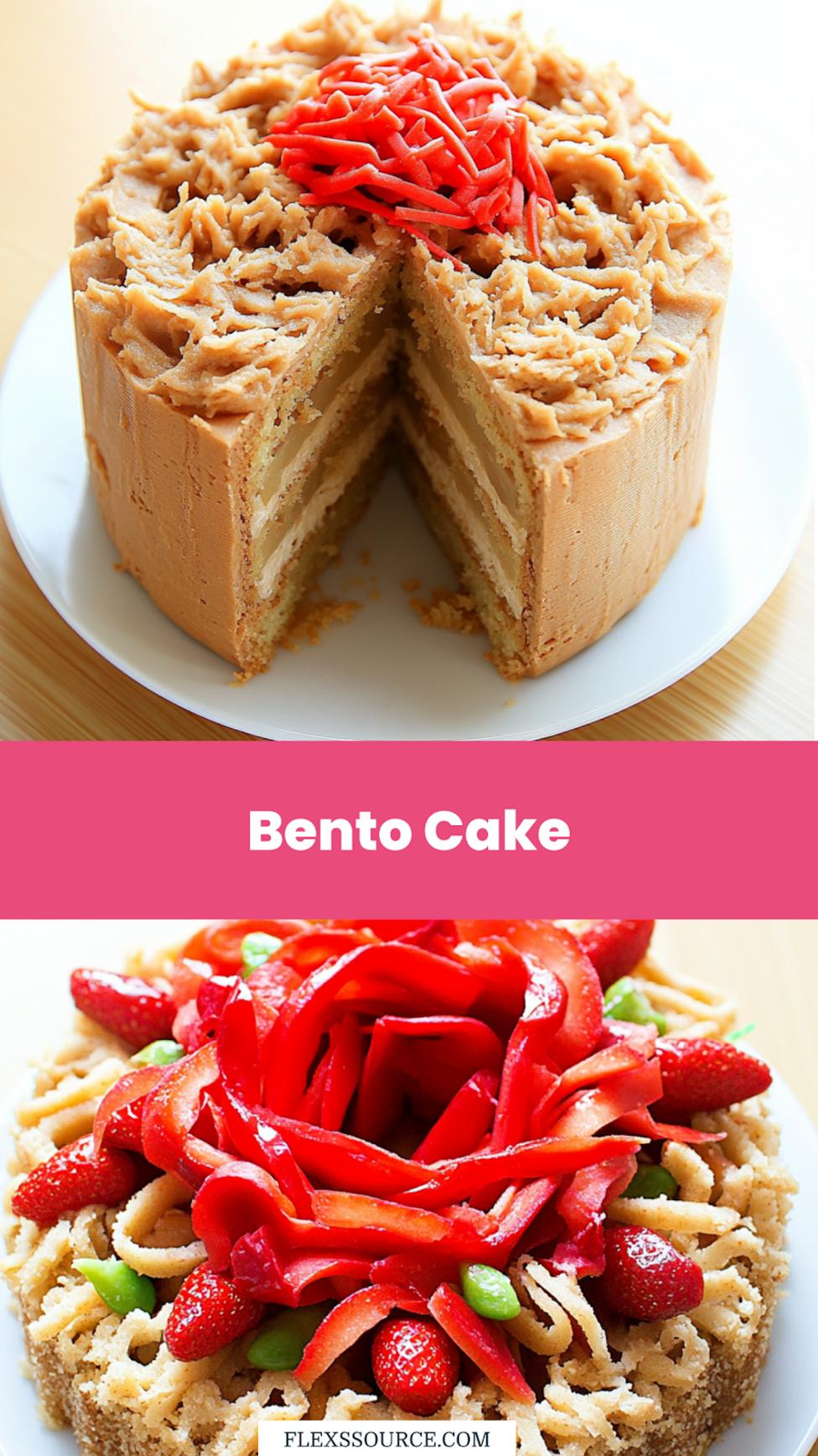 Easy Bento Cake Recipe Perfect for Beginners 4 EASY BENTO CAKE centered hero view, clean and uncluttered