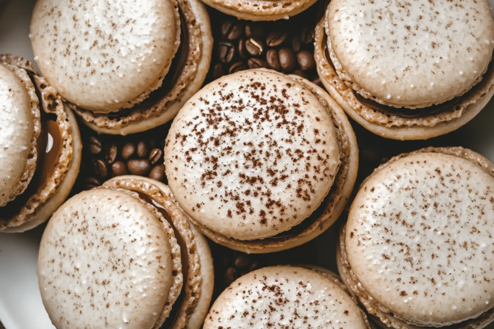 ESPRESSO MACARONS centered hero view, clean and uncluttered