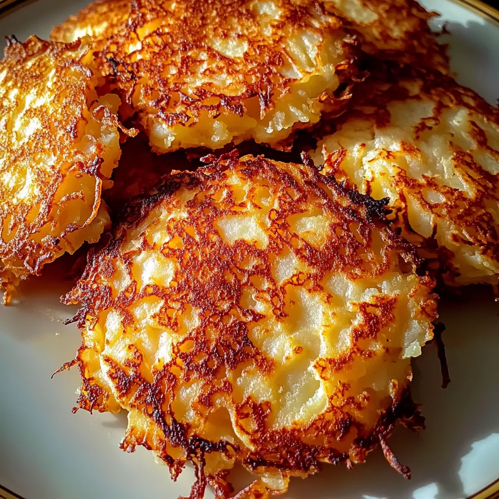 GERMAN POTATO PANCAKES centered hero view, clean and uncluttered