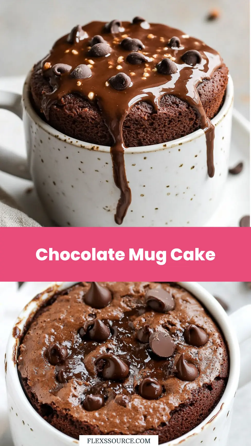 Best High Protein Chocolate Mug Cake Recipe Quick and Easy ( +Free PDF ) 4 HIGH PROTEIN CHOCOLATE MUG CAKE centered hero view, clean and uncluttered