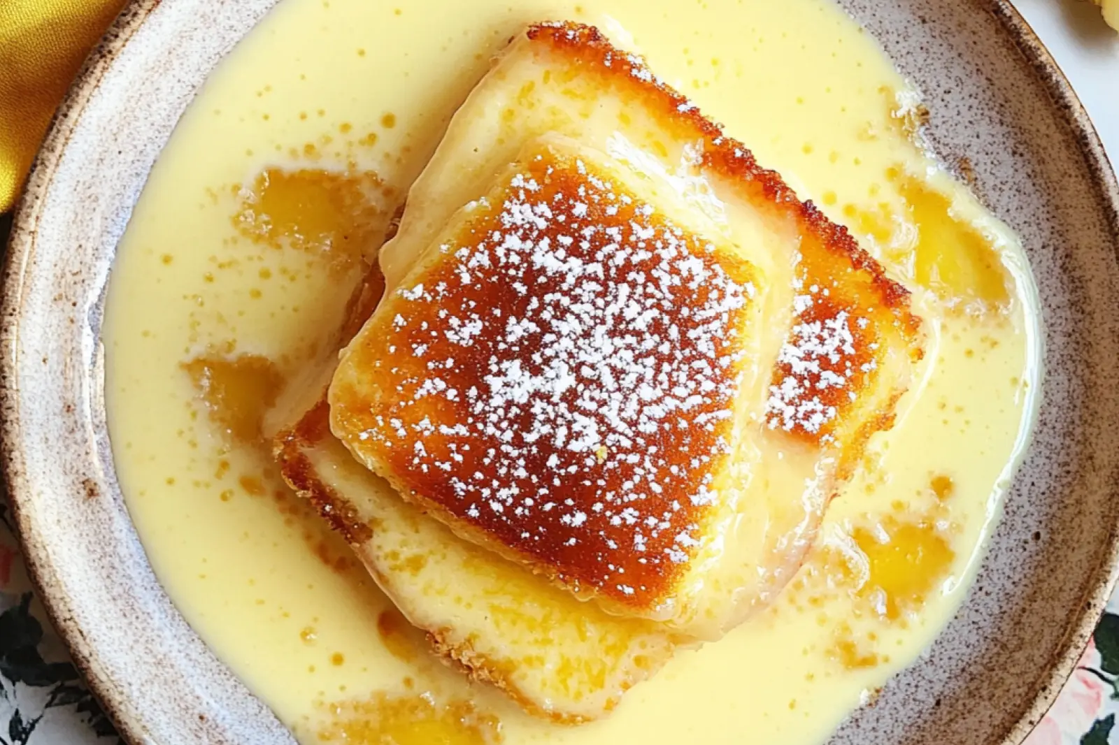 LECHE FRITA centered hero view, clean and uncluttered