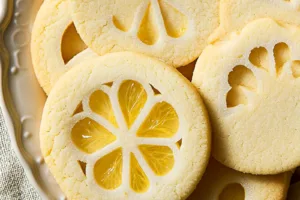LEMON CUT OUT SUGAR COOKIES centered hero view, clean and uncluttered
