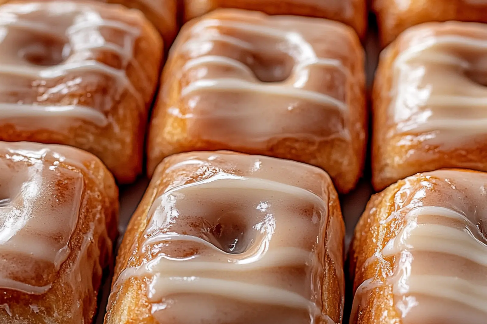 MAPLE DONUT BARS centered hero view, clean and uncluttered