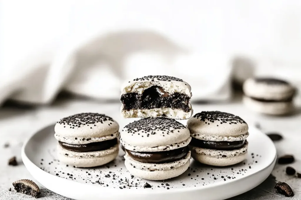 OREO MACARONS centered hero view, clean and uncluttered