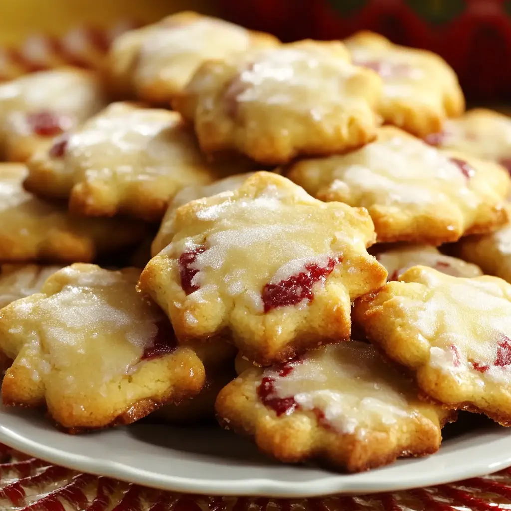 Polish Kolacky Cookies centered hero view, clean and uncluttered