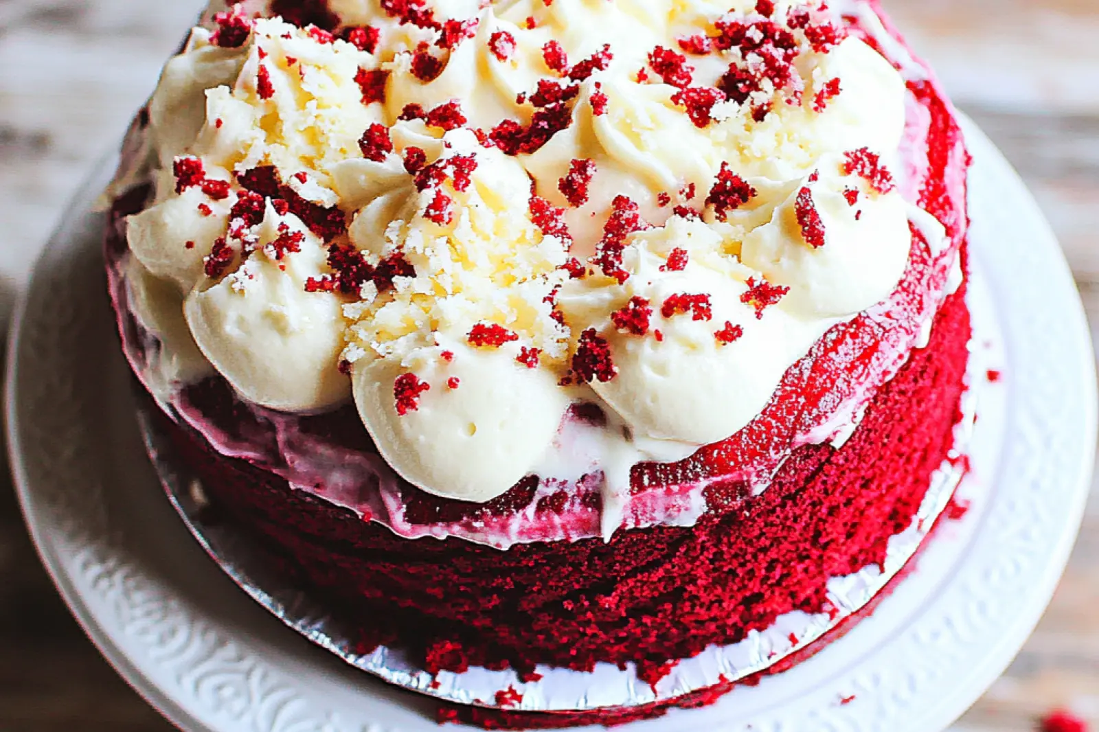 Red Velvet Cake with Cream Cheese Frosting Recipe Easy