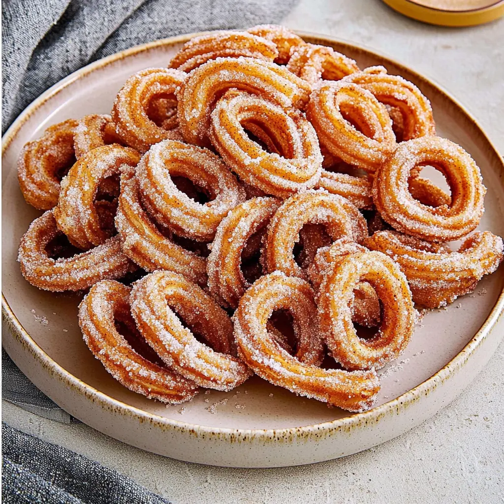 Air Fryer Cinnamon Sugar Churros Recipe Easy and Delicious 2 AIR FRYER CINNAMON SUGAR CHURROS centered hero view, clean and uncluttered